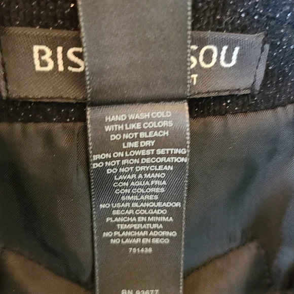 Bisou Bisou Black Sparkly Jacket - Picture 14 of 16